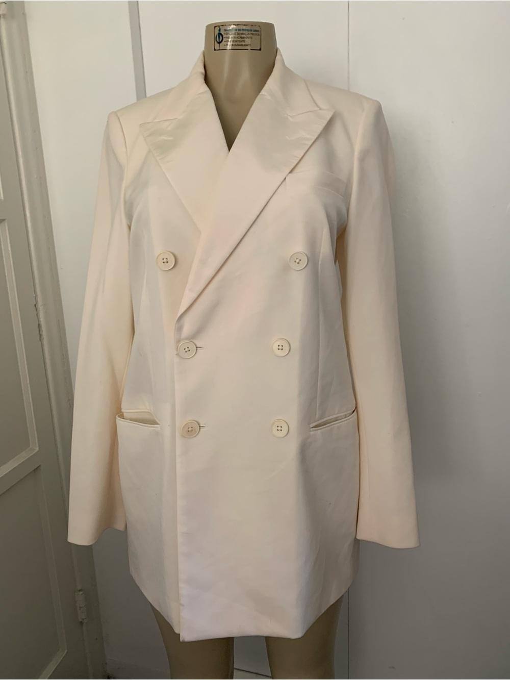 Polo by Ralph Lauren Cream Double-Breasted Blazer